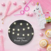 黒板とライトブライダルシャワーパーティープレート ペーパープレート (パーティー)