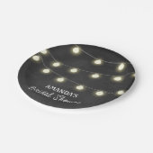 黒板とライトブライダルシャワーパーティープレート ペーパープレート (アングル)