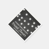 黒板とライト素朴ブライダルシャワーナプキンス スタンダードカクテルナプキン (角)