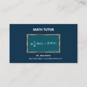 黒板と数式Math Tutor Dark Blue 名刺 (正面)