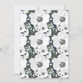 黒板と白アネモンフローラ結婚のインビタ 招待状 (裏面)