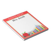 黒板と色付き鉛筆先生 ノートパッド (アングル)