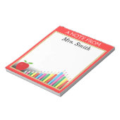 黒板と色付き鉛筆先生 ノートパッド (回転)