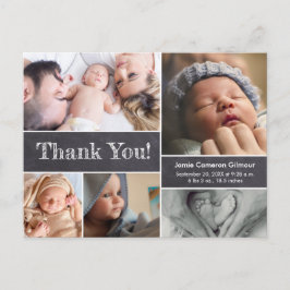 黒板に刻まれた「ありがとう」の文字の写真コラージュが生まれ変わりました ポストカード