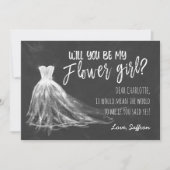 黒板に咲く花　あなたは私のフラワーガール 招待状 (正面)