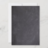 黒板に少しサーファーのベビーシャワー 招待状 (裏面)