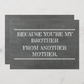 黒板に書かれた仲人/男の最高の友達　面白いプロポーズ 招待状 (正面/裏面)