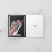 黒板に紙のハートの結婚式感謝写真 サンキューカード (内部)