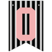 黒板のおめでとうの白黒のピンクの結婚式 バンティングフラッグ (第2の旗)