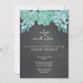 黒板のすすりと男女兼用- 招待状 (正面)