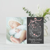 黒板のイースターエッグ|のハッピーイースターの写真カード シーズンカード (スタンド正面)