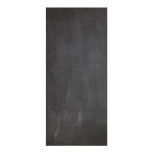 黒板のエレガントでシックなクリーム色のアイボリーの葉のモノグラム ラックカード (裏面)