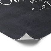 黒板のカードと結婚ギフトの看板 ポスター (角)