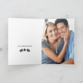 黒板のクリスマスの写真の挨拶状 シーズンカード (内部)