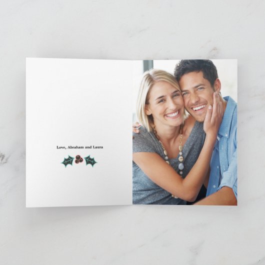 黒板のクリスマスの写真の挨拶状 シーズンカード (内部)