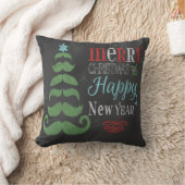 黒板のクリスマスの髭のノベルティの枕 クッション (ブランケット)