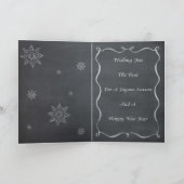 黒板のクリスマスカード シーズンカード (内部)