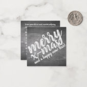黒板のクリスマスメッセージ ノートカード (正面/裏面インサイチュ)
