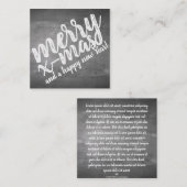 黒板のクリスマスメッセージ ノートカード (正面/裏面)