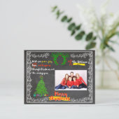 黒板のクリスマス シーズンポストカード (スタンド正面)