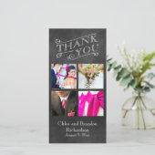 黒板のコラージュは写真カード感謝していしています サンキューカード (スタンド正面)