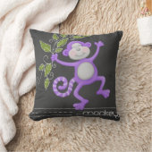黒板のジャングル-猿の枕 クッション (ブランケット)