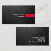 黒板のスタイリッシュプロフェッショナルコンサルタント 名刺 (正面/裏面)