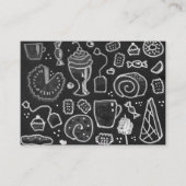 黒板のスタイルのスタイリッシュなカフェのパン屋の名刺 名刺 (正面)