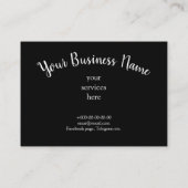 黒板のスタイルのスタイリッシュなカフェのパン屋の名刺 名刺 (裏面)