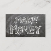 黒板のスタイルの"お金"カードもうけて下さい 名刺 (正面)