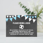 黒板のスポーツのサッカーは本のベビーシャワーを持って来ます エンクロージャーカード (スタンド正面)