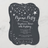 黒板のスランバー・パーティーの誕生日のパーティの招待状 招待状 (正面/裏面)