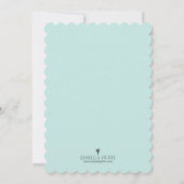 黒板のティーポットのベビーシャワーの招待状 招待状 (裏面)