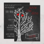 黒板のテーマ 招待状 (正面/裏面)