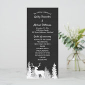 黒板のトナカイのクリスマスウェディングプログラム プログラム (スタンド正面)