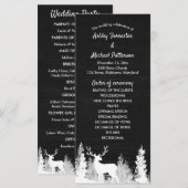 黒板のトナカイのクリスマス結婚式プログラム プログラム (正面/裏面)