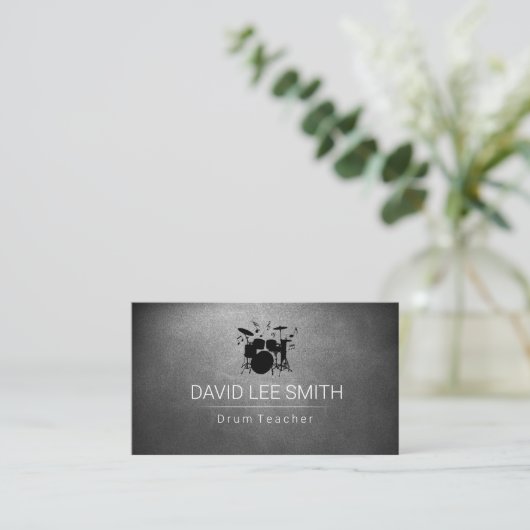 黒板のドラム 名刺 (スタンド正面)