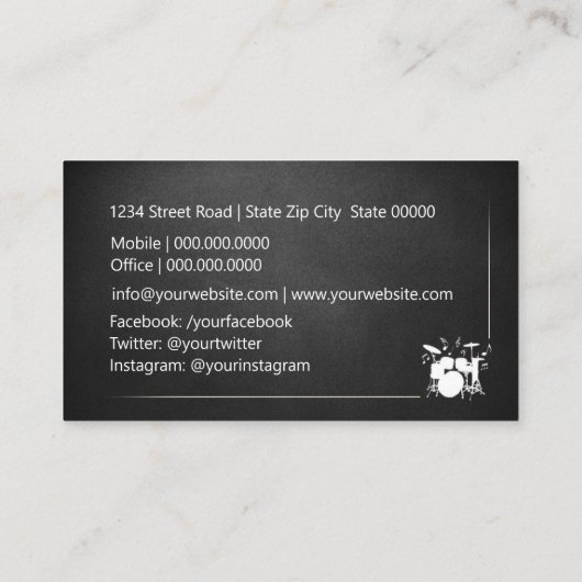 黒板のドラム 名刺 (裏面)