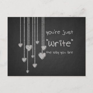 黒板のハートの学校はバレンタインをからかいます シーズンポストカード