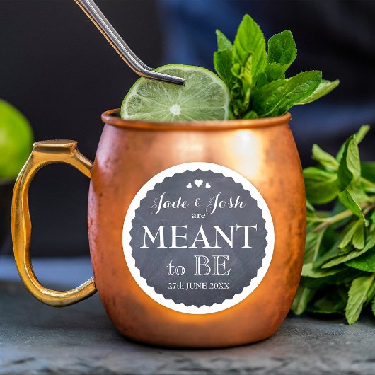 黒板のハート結婚が好意を持つことを意味する ラウンドシール