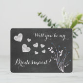 黒板のビーズフローラは私の花嫁になる 招待状 (スタンド正面)