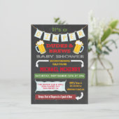 黒板のビールとおむつパーティーの招待状 招待状 (スタンド正面)