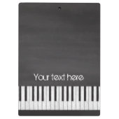 黒板のピアノキーボード クリップボード (裏面)