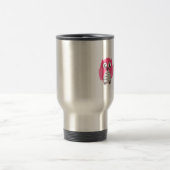 黒板のピンクのフクロウ トラベルマグ (中央)