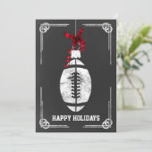 黒板のフットボール選手 クリスマスカード (スタンド正面)