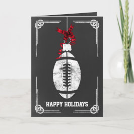 黒板のフットボール選手 クリスマスカード