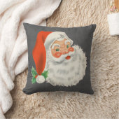 黒板のプリントのヴィンテージのサンタクロースのクリスマス クッション (ブランケット)