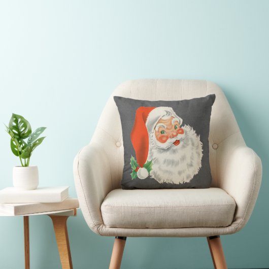 黒板のプリントのヴィンテージのサンタクロースのクリスマス クッション (椅子)