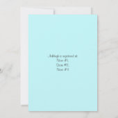 黒板のベビーシャワーの列車の招待-青 招待状 (裏面)