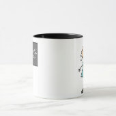 黒板のマグの棒の姿の女の子 マグカップ (中央)